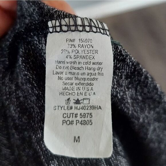 Hummingbird Chic Charcoal Gray Multi Stripe Duster Cardigan Medium - Picture 7 of 8